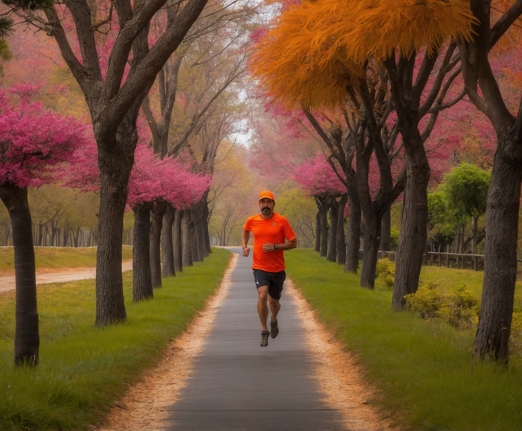 Corredor disfrutando del running
