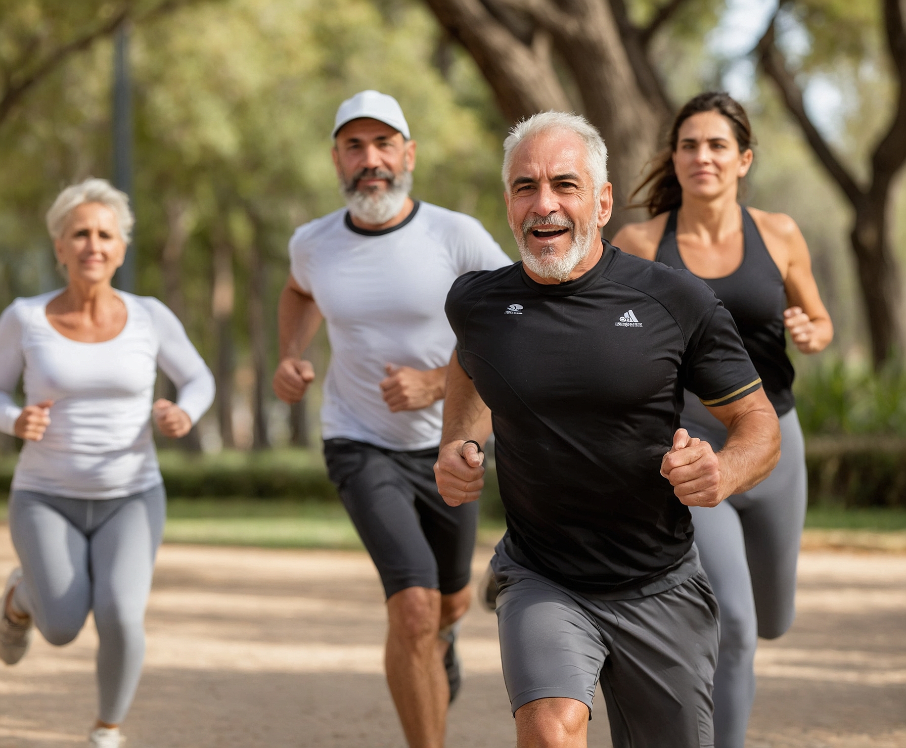 Corredor en proceso de rehabilitación deportiva.